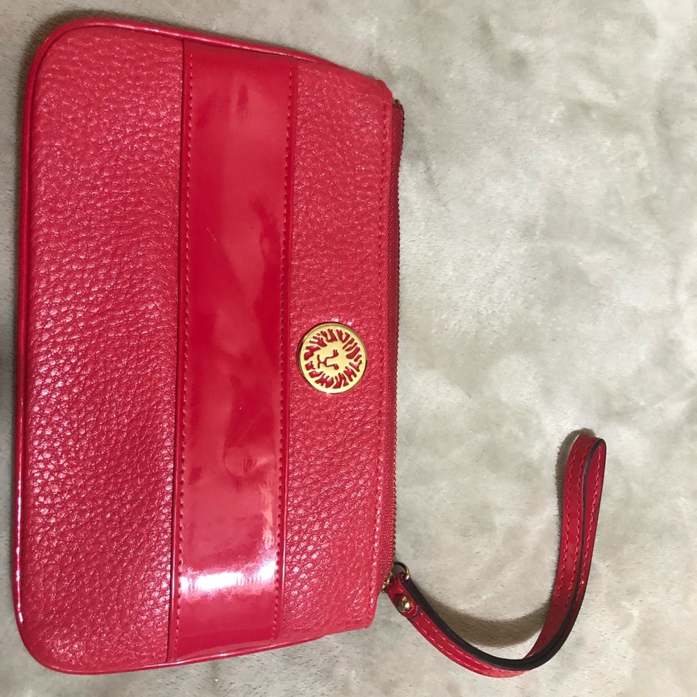 Red Anne Klein clutch